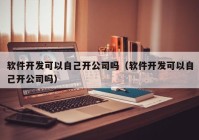 软件开发可以自己开公司吗（软件开发可以自己开公司吗）