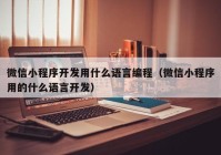 微信小程序开发用什么语言编程（微信小程序用的什么语言开发）