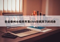 包含泰州小程序开发civn华网天下的词条