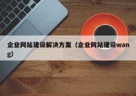 企业网站建设解决方案（企业网站建设wang）