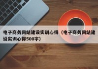 电子商务网站建设实训心得（电子商务网站建设实训心得500字）